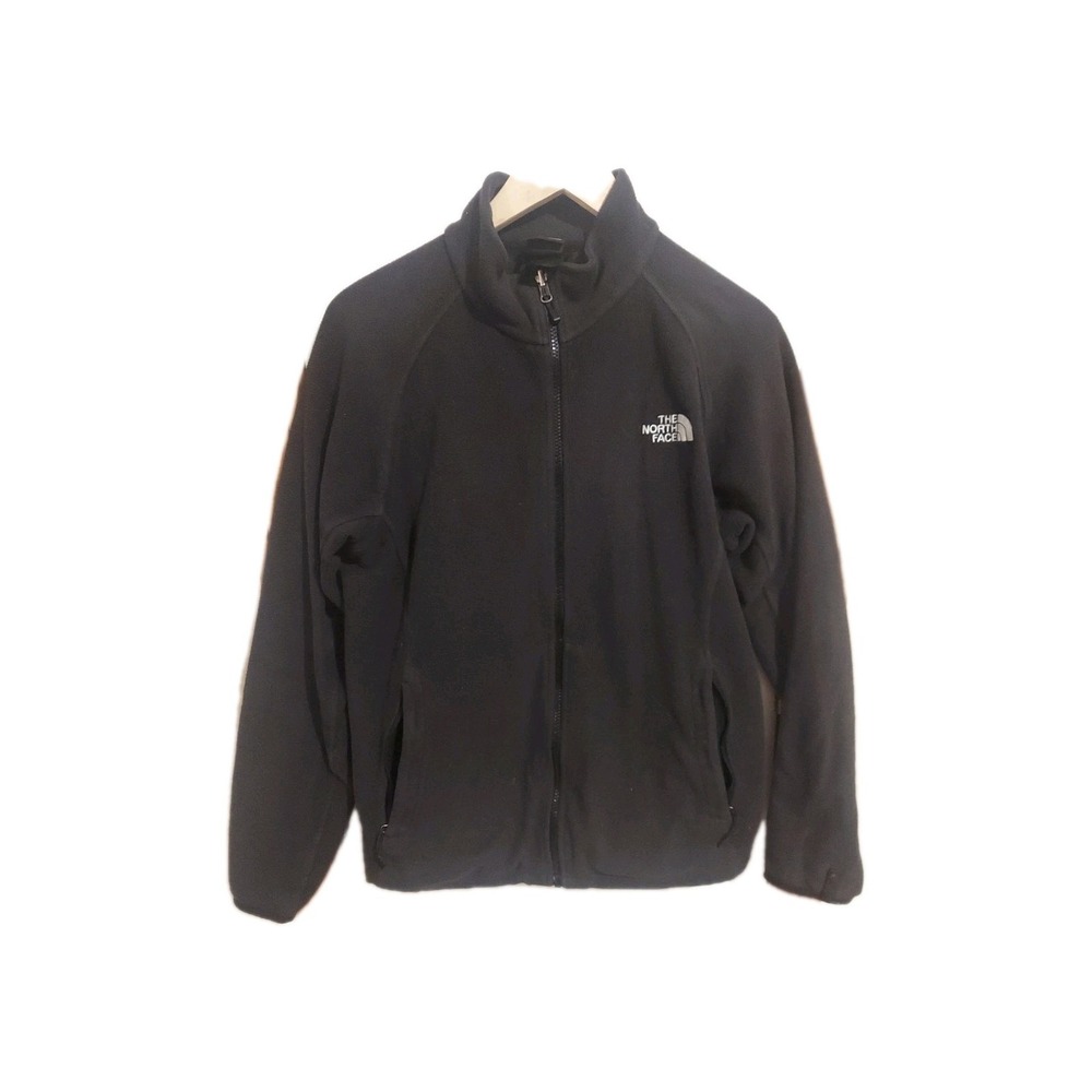 The North Face Mens Fleece Jacket Black Full Zip Size Small Spring Coat